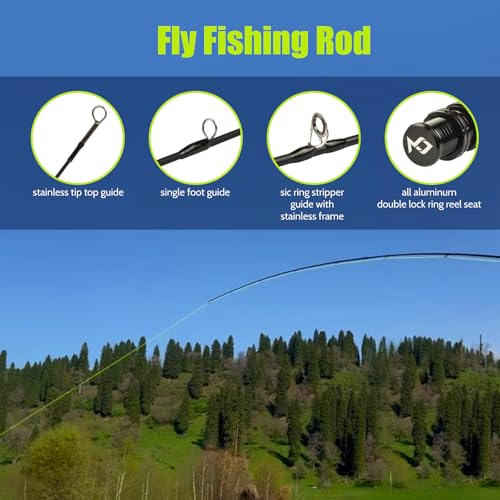 Master Logic 9ft 5wt 4-Piece Fly Fishing Rod Combo Starter Kit