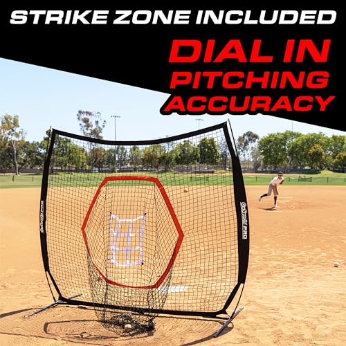 Pro 7ft x 7ft Baseball & Softball Hitting Net - Black, Drip or PRO, Practice & Pitching