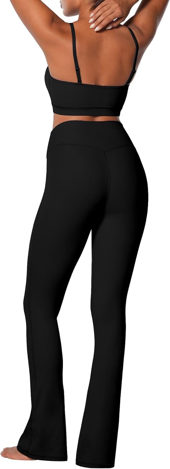 Sunzel High Waist Mini Flared Leggings - Tummy Control Casual Yoga Pants for Women | Perfect for Gym Workouts