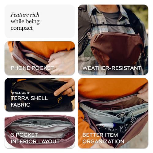 Outdoor Sling Bag 2L Crossbody Fanny Pack for Men & Women - Black