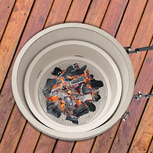 Charcoal Ash Basket for X-Large Big Green Egg Grill - Silver Variation
