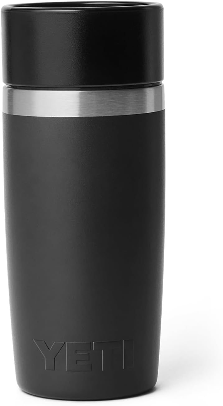 YETI Rambler 12 oz Travel Bottle - Stainless Steel, Vacuum Insulated, Leakproof Commuter Cap | Black