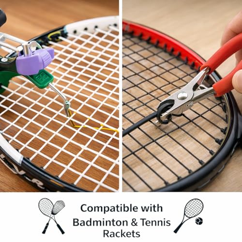 Tennis & Badminton Racket Stringing Tool Set with Storage Bag