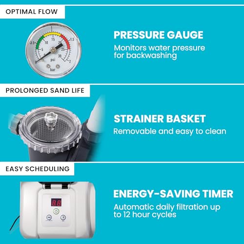 Intex 1500 GPH Krystal Clear Sand Filter Pump for Above Ground Pools
