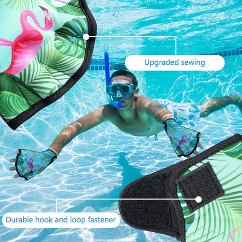 Waterproof Swimming Gloves for Water Sports - 2 Pairs Women Men