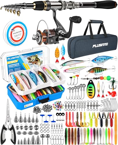 Telescopic Fishing Rod and Reel Combo Kit with Tackle Box - 2.1m