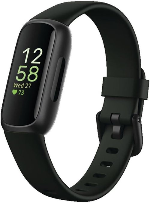 Fitbit Inspire 3 Health & Fitness Tracker - Stress Management, Sleep Tracking, 24/7 Heart Rate | Midnight Zen/Black, One Size (S & L Bands Included)