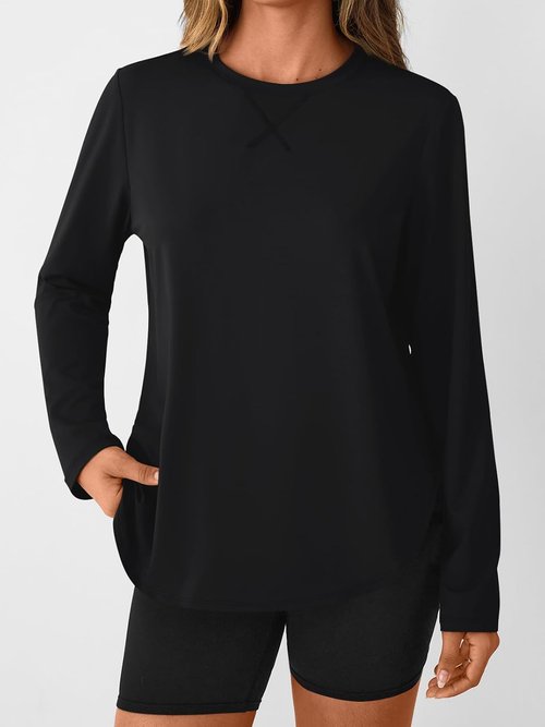 AUTOMET Women's Long Sleeve Workout Tops - UPF 50+ UV Protection for Running & Hiking | Quick Dry Gym Shirts