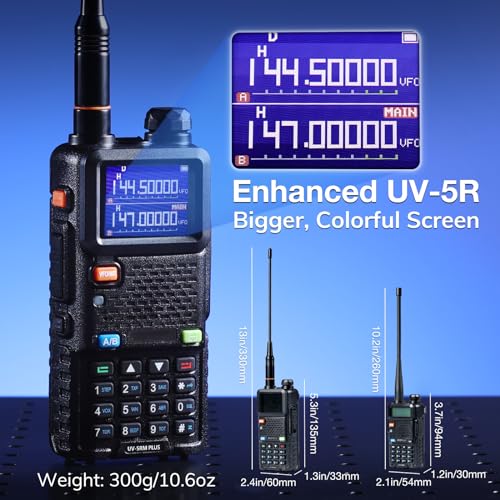 BAOFENG UV-5RM Plus 10W Ham Radio Dual Band Long Range Set with Cases & Speakers