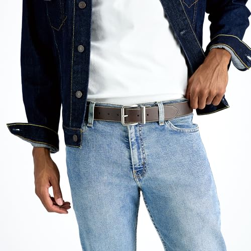 Levi's Men's Reversible Casual Jeans Belt - Brown & Black, 48 Size