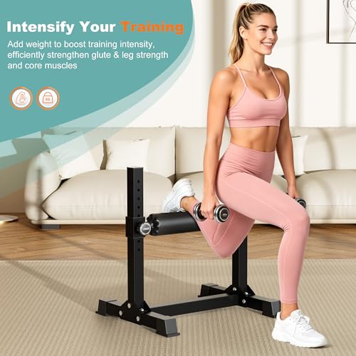 TRAKMAXI Adjustable Black Bulgarian Split Squat Stand with 9 Levels, 350lb Capacity Home Gym Equipment