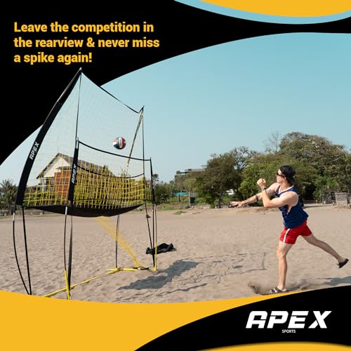 Apex Sports Volleyball Training Net System with Adjustable Height - Training Equipment for All Skill Levels
