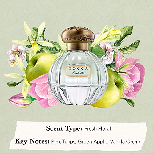 Tocca Giulietta Women's Perfume 1.7oz - Floral Fragrance with Pink Tulips & Green Apples