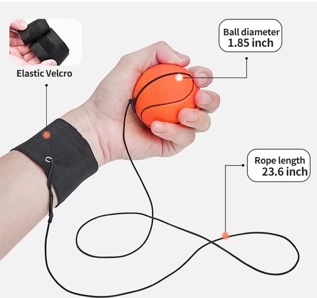 ZUYEE Wrist Return Balls - 1.85 Inch Rubber Rebound Balls for Sports | Perfect Gift for Kids