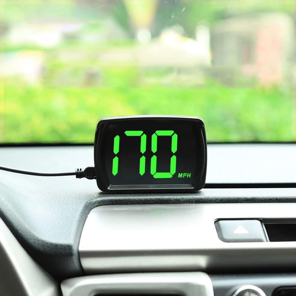 VJOYCAR Digital Speedometer HUD - GPS Head-Up Display for Cars & Trucks | Plug & Play USB (G20-Only Green)
