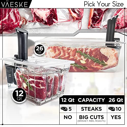 Insulated Sous Vide Container with Lid and Rack - 12 QT Heat Retention