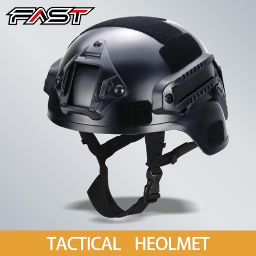 Airsoft Helmet and Mask Set, Tactical Paintball Full Face Black Skull Mask, Detachable Airsoft Goggles, Helmet with Front NVG Mount and Side Rails, Gear for CS, Cosplay, and Costume Movie Props