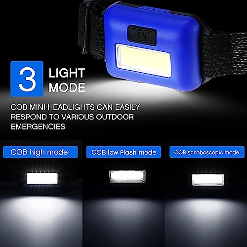 96 Pcs LED Headlamp Flashlight Set with 288 AAA Batteries for Outdoor Use