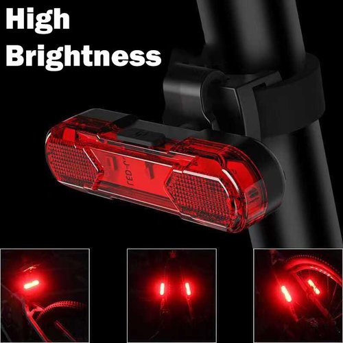 4 Pack USB Rechargeable LED Bike Tail Light,Bright Bicycle Rear Cycling Safety Flashlight, Night Essential Reflector Seat Back Safety Lamp,4 Light Mode Options for Adults Men Women Road Mountain