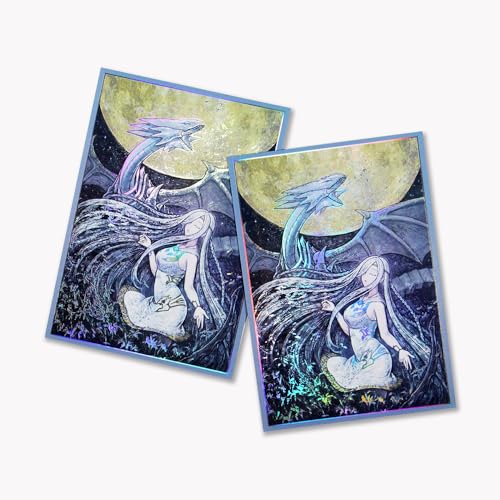 Holographic Card Sleeves 50ct 63x90mm for Yu-Gi-Oh Japanese Art Anime Trading Cards Art08