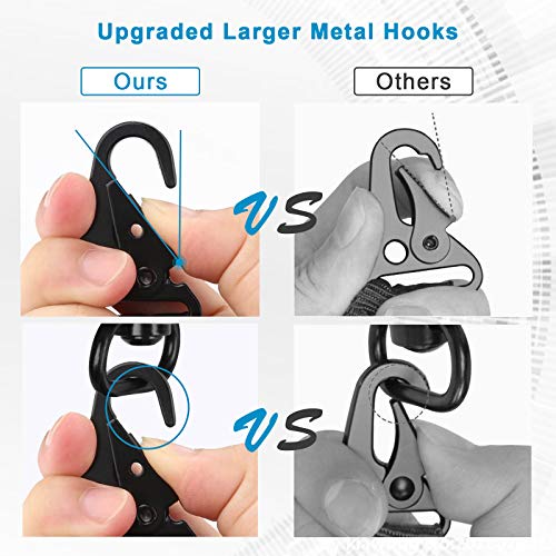 Black 1.25 Inch Metal Sling Mount Set for Two-Point Slings - Adjustable & Durable