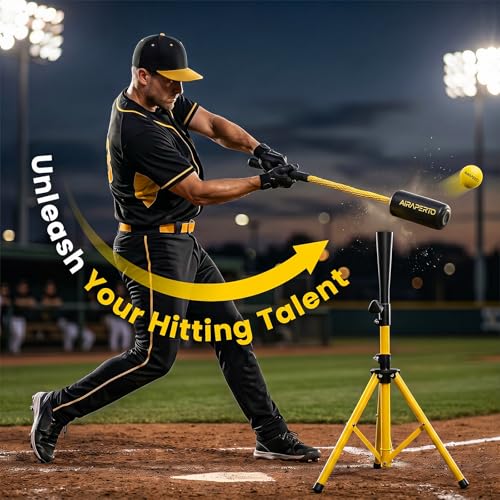 Baseball & Softball Swing Trainer Kit with 8 Practice Balls for All Levels