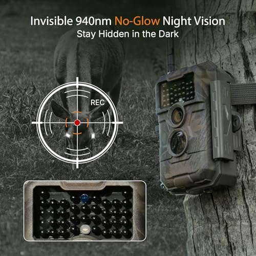 GardePro E6 WiFi Trail Camera with External Antenna, 64MP & Night Vision