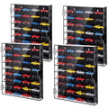 Yalikop 4 Pack 1/64 Scale Toy Car Display Cases Wall Mount Dustproof Shelves