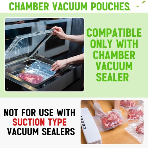 12x14 Inch Food Vacuum Sealer Bags - 200 Pack, BPA Free, Heavy Duty Food Storage