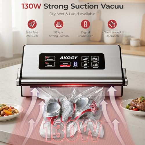 Commercial Vacuum Sealer Machine 95Kpa 14-in-1 Food Preservation Stainless Steel
