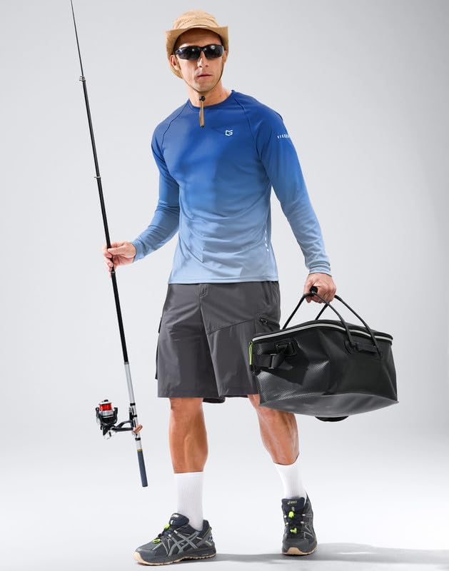 Skiennix Men's Long Sleeve Sun Protection Shirt - UPF 50+ for Maximum UV Defense