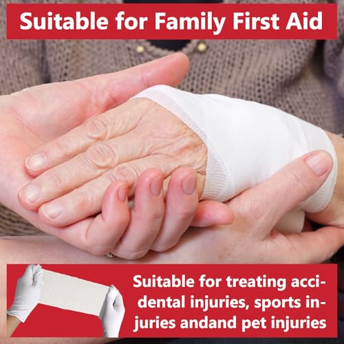 40 Pack Gauze Rolls - 3 in x 4.1 Yards, Non-Stick Wound Bandage Wraps