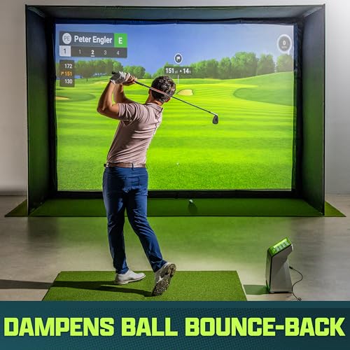 Golf Simulator Turf 10 x 6 ft Green Hitting Mat - 15 mm Synthetic Grass