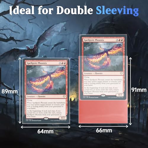 IARJI 10,000ct Perfect Fit Card Sleeves for MTG, TCG & PKM - 64x89mm, Clear Inner Protection