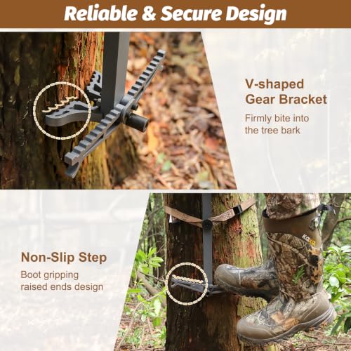 Kalkal Aluminum Climbing Sticks for Hunting - Lightweight, Non-Slip Tree Stand Accessory