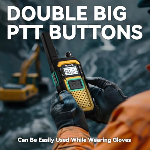 Retevis RB48 Walkie Talkies for Adults 6 Pack with Multi-Unit Charger - Long Range Rugged Two-Way Radios