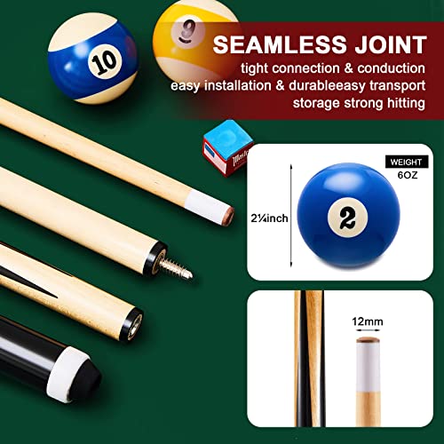 Pool Table Accessories Set with Standard Style Balls - 71 Pieces