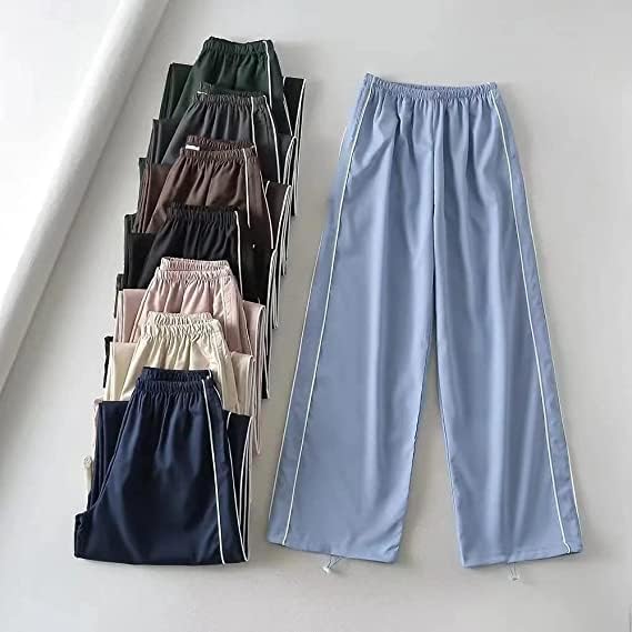 XPONNI Women's Y2K Baggy Parachute Pants - Trendy Streetwear Style | Comfortable Fit