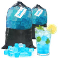 720 Blue & White Reusable Ice Cubes - Refreezable Plastic Ice Blocks for Drinks & Cold Storage
