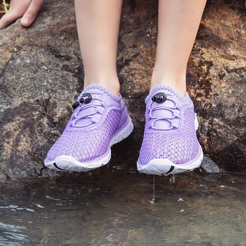 Kids Water Shoes - Quick Dry, Beach & Pool Footwear - Purple 10 Toddler