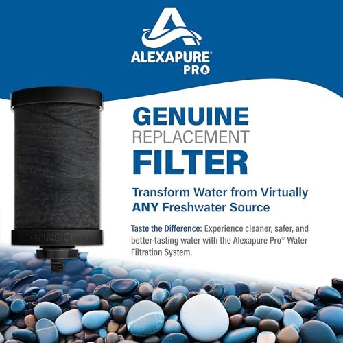 Alexapure Pro Replacement Water Filter - Fits Water Filtration System, Reduces 200+ Contaminants, Ready to Install