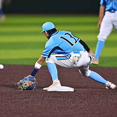 Light Blue Baseball Socks and Belt Combo for Adults - Softball Elastic Waist Belt