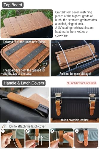 Wooden Table & Hanger Accessories for Stanley 10qt Lunch Box - Camping Gear