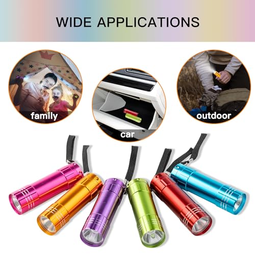 KunHe 60 Pack Mini LED Flashlights with Batteries Bulk for Party & Emergency