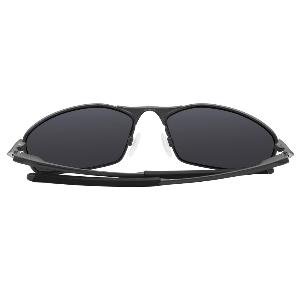 SAUCER Replacement Rubber Earsocks Temple Sleeve for Oakley Keel | Keel Blade | Wingback | Wingback SQ OX3122 OX3125 OX5089 OX5148 Sunglasses - Black + Black