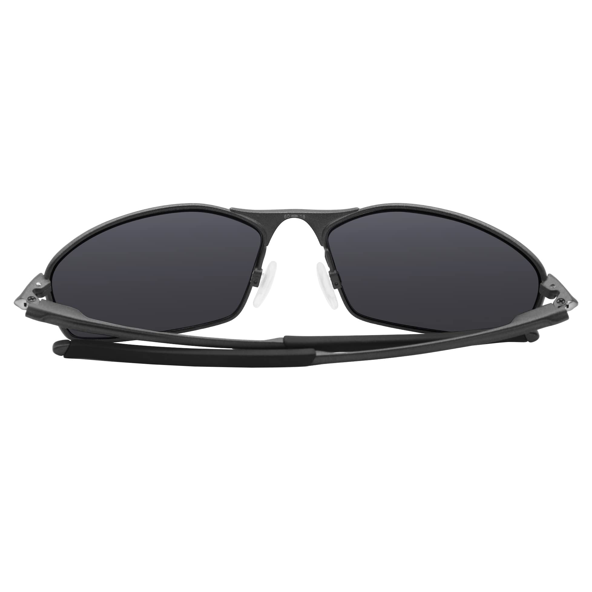 SAUCER Replacement Rubber Earsocks Temple Sleeve for Oakley Keel | Keel Blade | Wingback | Wingback SQ OX3122 OX3125 OX5089 OX5148 Sunglasses - Black + Black
