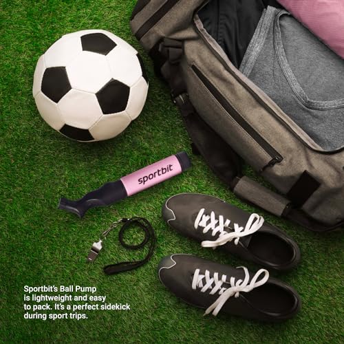 SPORTBIT Pink Ball Pump for Sports Balls Push & Pull Inflator