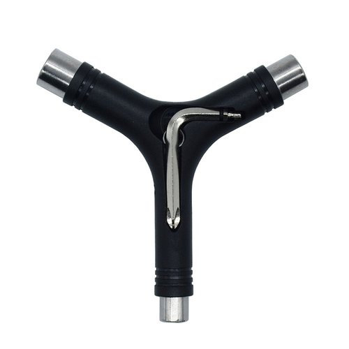 Feisuo Black All-in-One Multifunctional Portable T-Tool&Y-Tool for Skateboard,All-in-One Skate Tools Set of 2 pcak