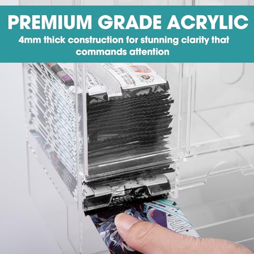 5-Slot Booster Pack Dispenser with Clear Acrylic Base - Holds 200 Packs
