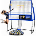 2-in-1 Volleyball Practice Rebound Net with Adjustable Height & Storage